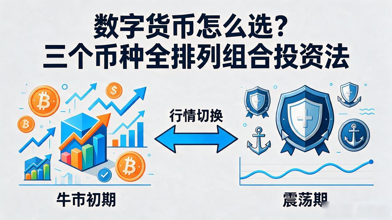 数字货币怎么选？三个币种全排列组合投资法