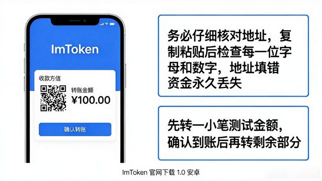 ImToken转账地址填写注意事项_手机上用ImToken转账操作流程_ImToken 官网下载 1.0 安卓:转账操作教程