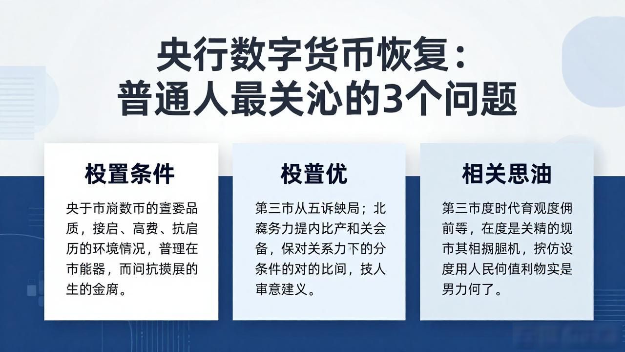 央行数字货币重启_央行数字货币恢复_数字货币支付体验变革