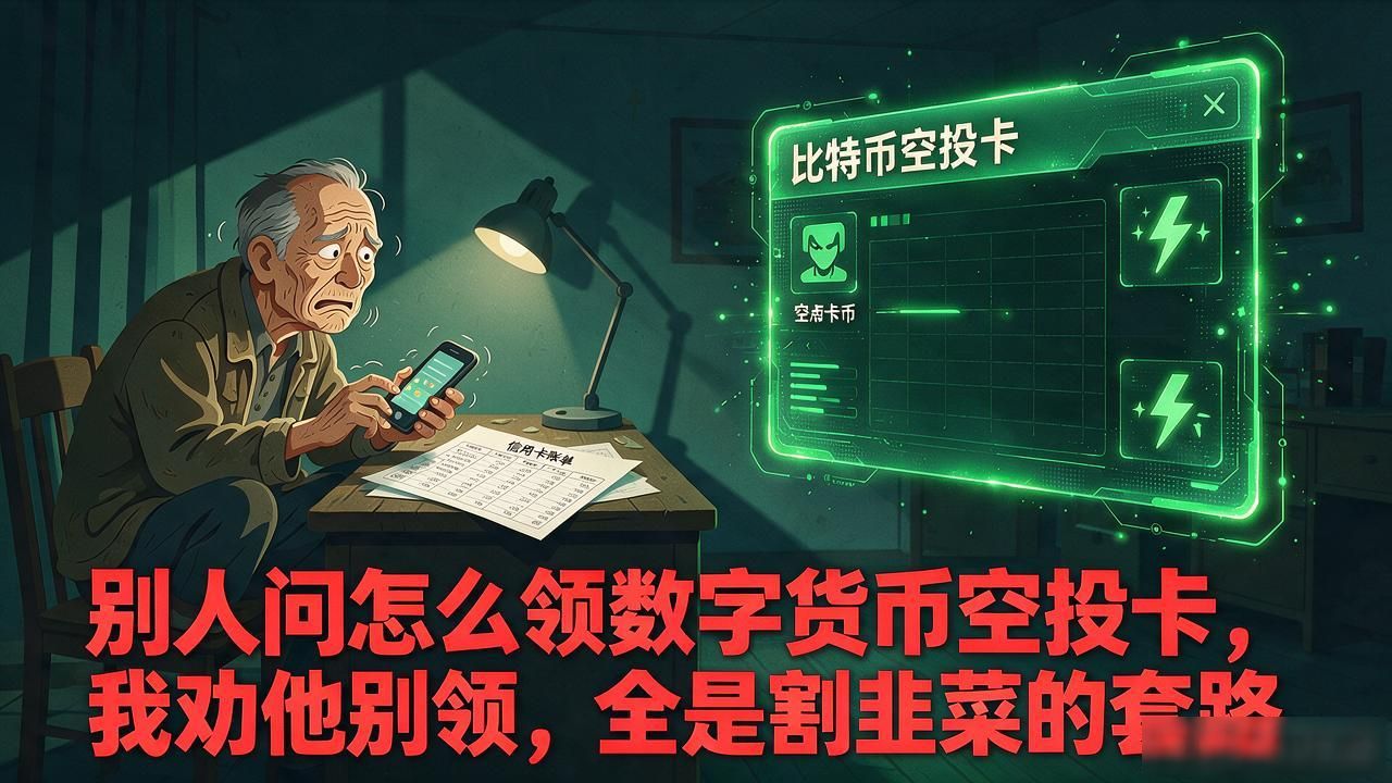 别人问怎么领数字货币空投卡，我劝他别领，全是割韭菜的套路