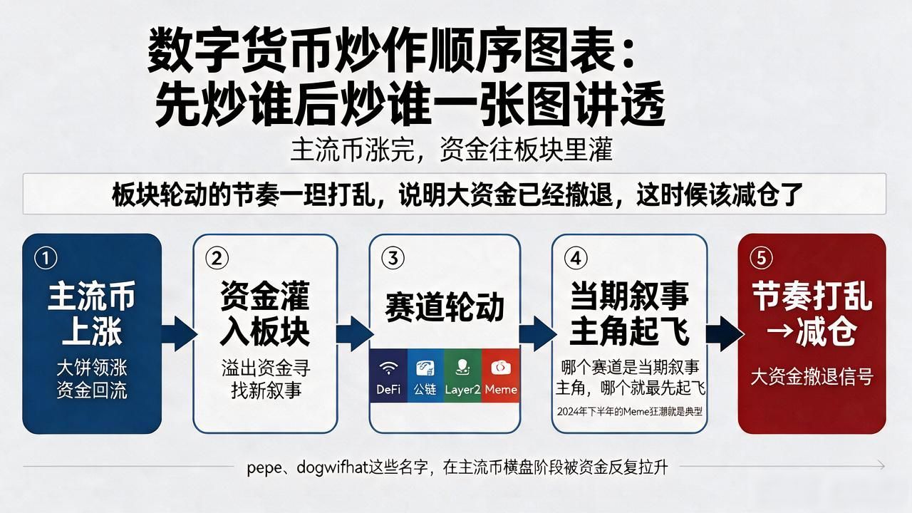 数字货币炒作顺序图表：先炒谁后炒谁一张图讲透