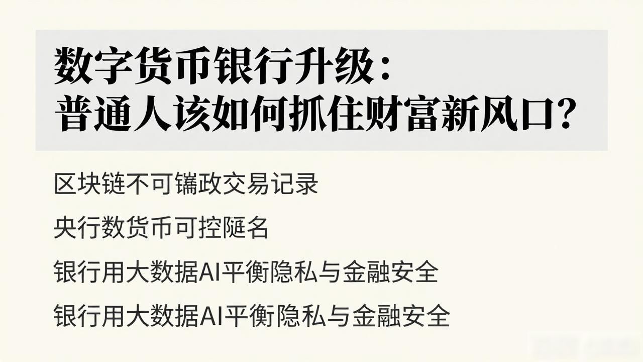 数字人民币 银行账户体系扁平化 去中介化交易_数字货币银行升级