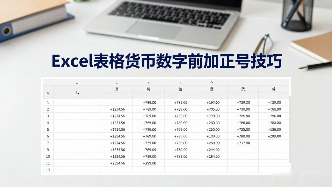 自定义数字格式统一金额显示_Excel正数显示正号_表格货币数字前加正号