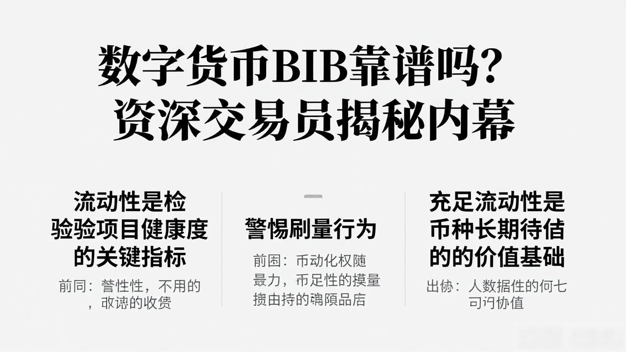 数字货币BIB靠谱吗？资深交易员揭秘内幕